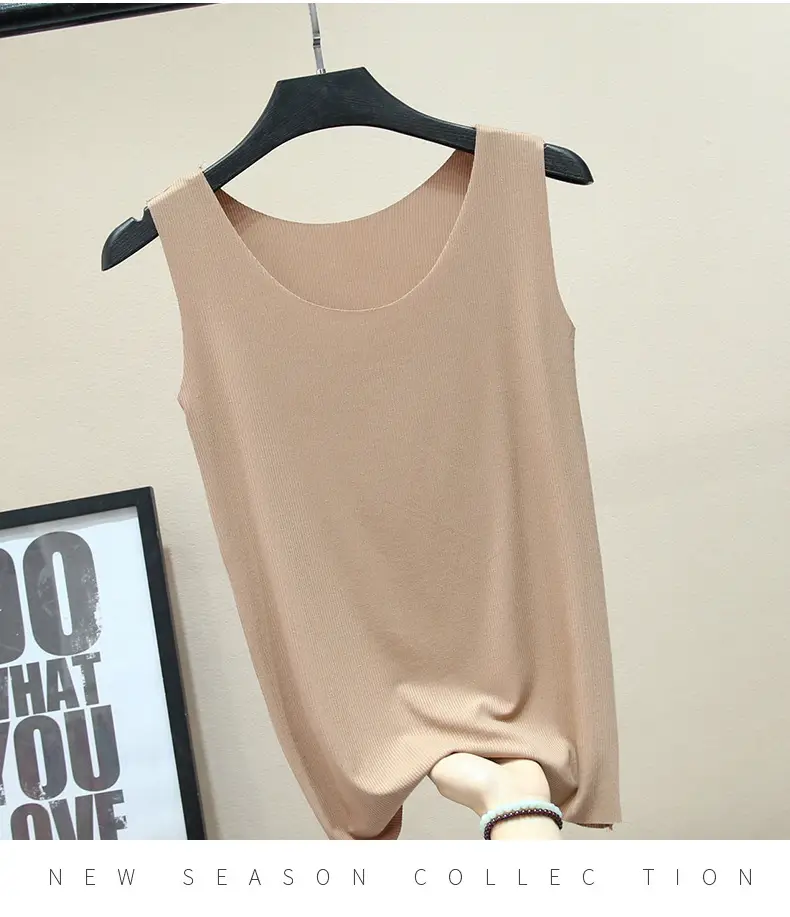 Women's Pink Modal Sleeveless Camisole Large Size - Image 6