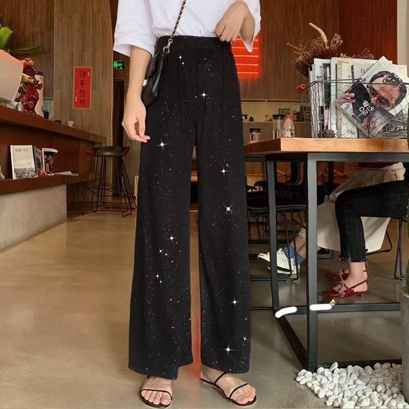 Women Super Flash Dosing Pants Black Straight Casual 2020 - Image 3