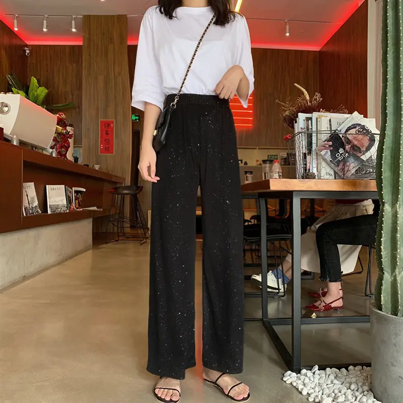 Women Super Flash Dosing Pants Black Straight Casual 2020 - Image 6