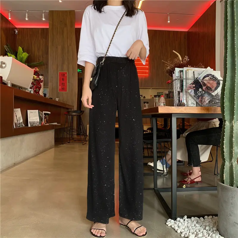 Women Super Flash Dosing Pants Black Straight Casual 2020 — feature 2