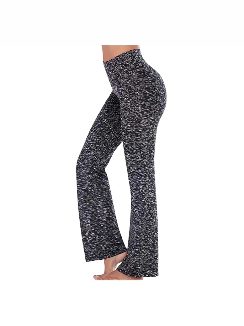 Black Micro-Width High Waist Yoga Pants for Women - Image 18