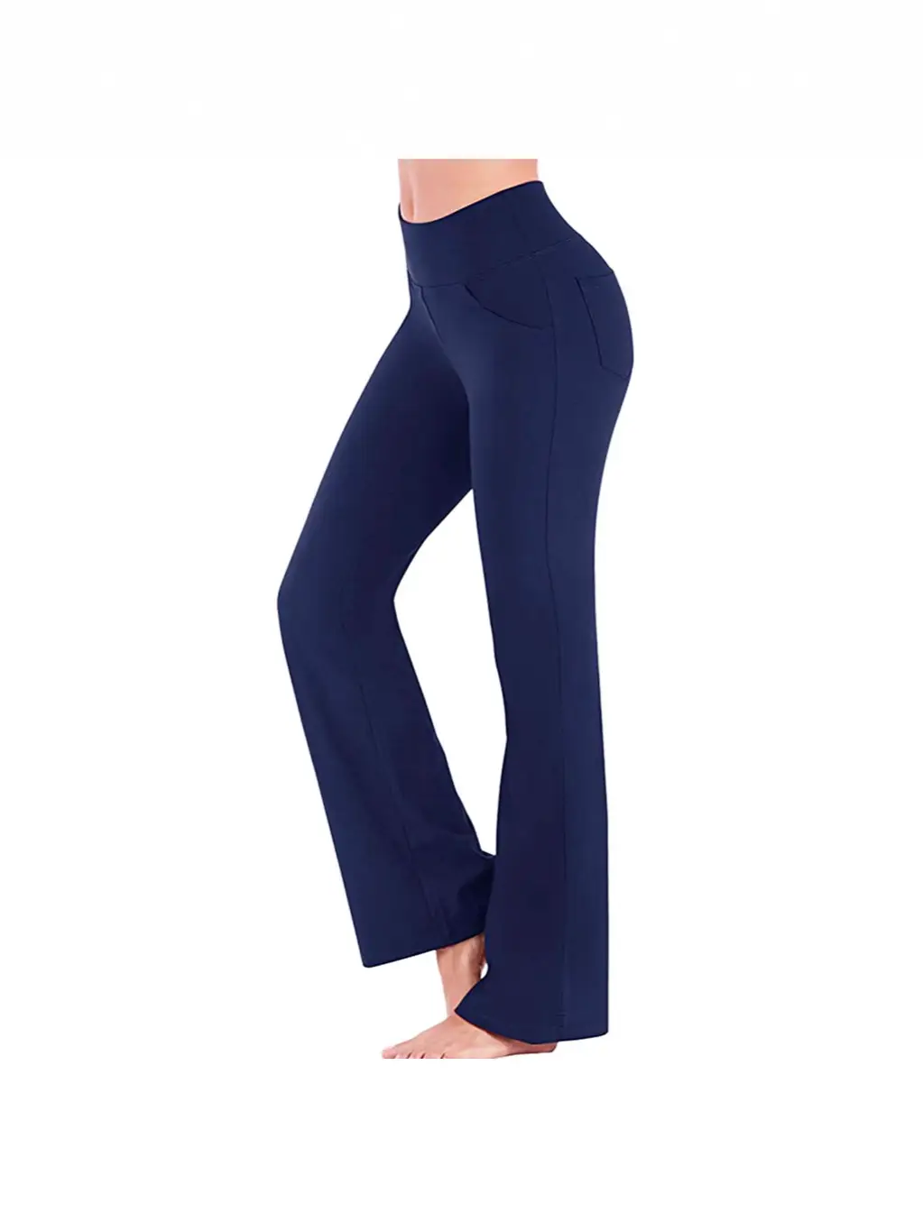 Black Micro-Width High Waist Yoga Pants for Women - Image 19