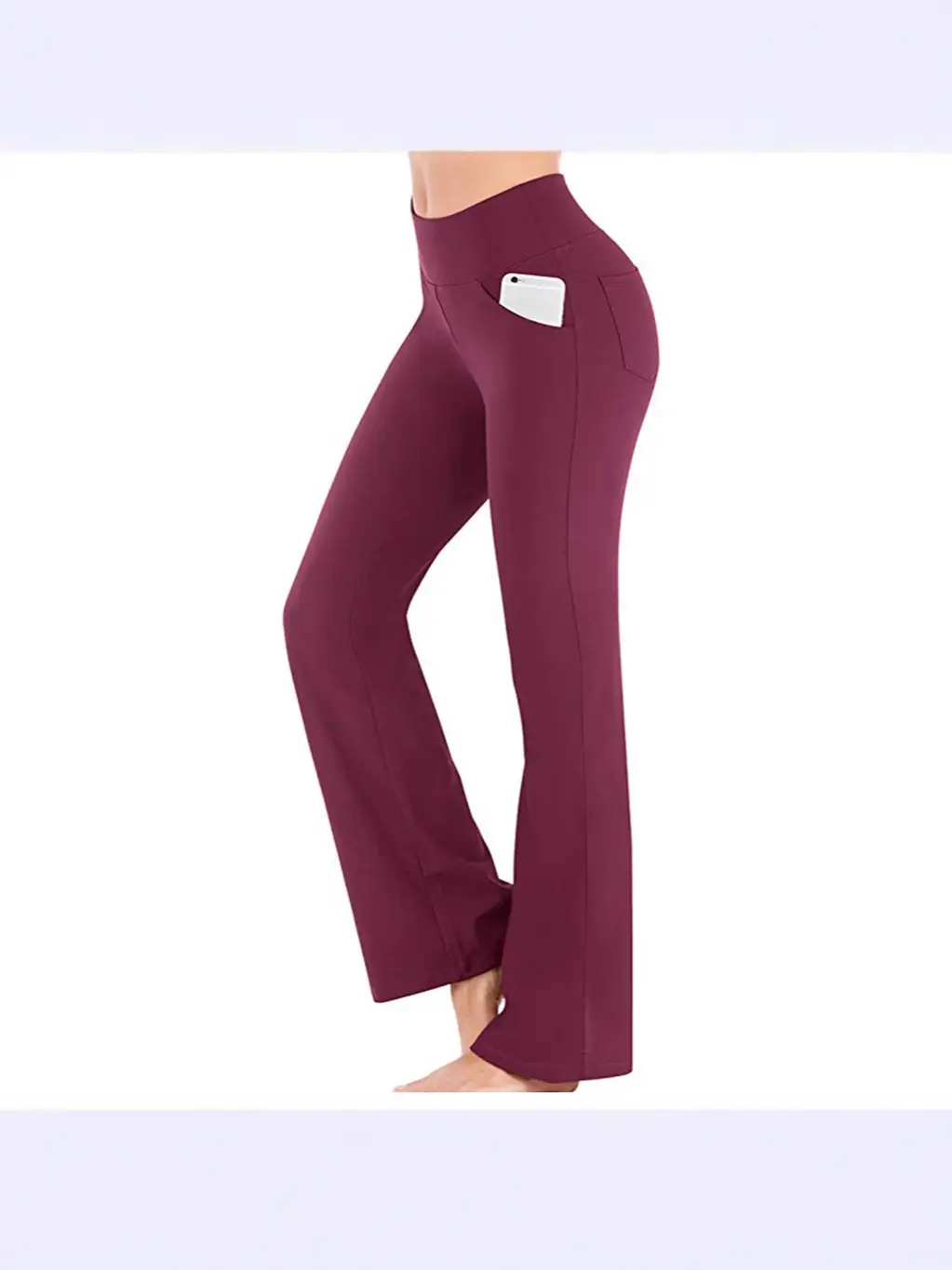 Black Micro-Width High Waist Yoga Pants for Women - Image 21
