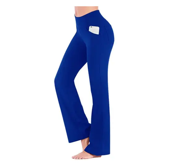 Black Micro-Width High Waist Yoga Pants for Women - Image 9
