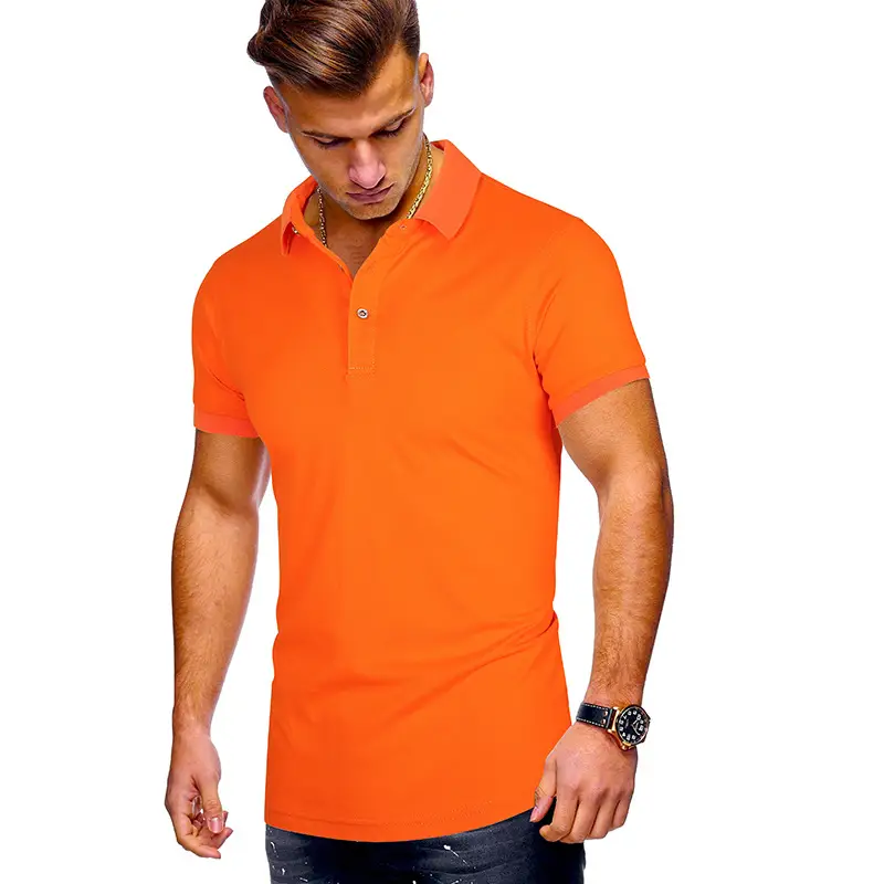 Men's 2020 Summer Polo Shirt Solid Color European Size - Image 10