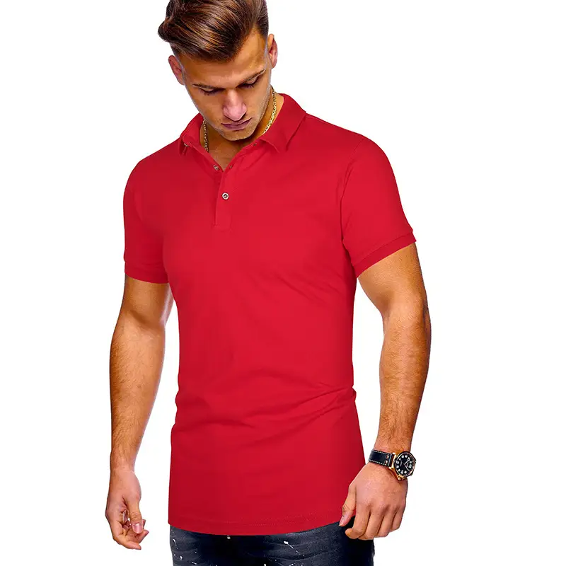 Men's 2020 Summer Polo Shirt Solid Color European Size - Image 2