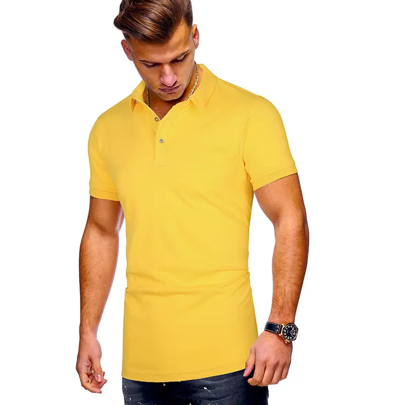 Men's 2020 Summer Polo Shirt Solid Color European Size - Image 3