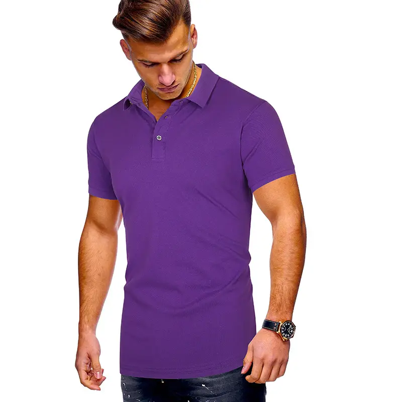 Men's 2020 Summer Polo Shirt Solid Color European Size - Image 4