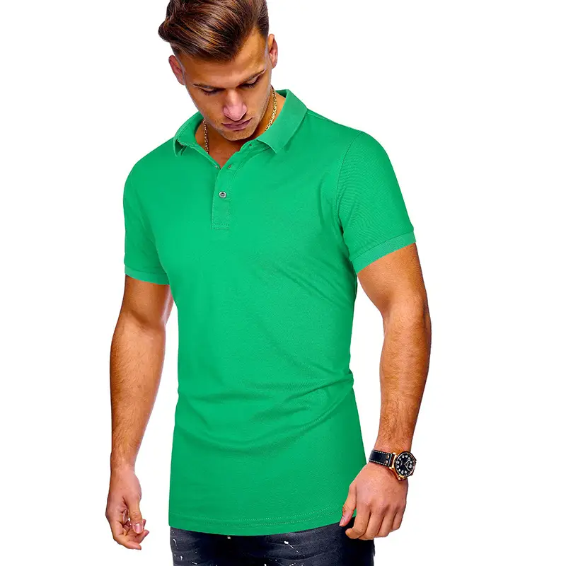 Men's 2020 Summer Polo Shirt Solid Color European Size - Image 6