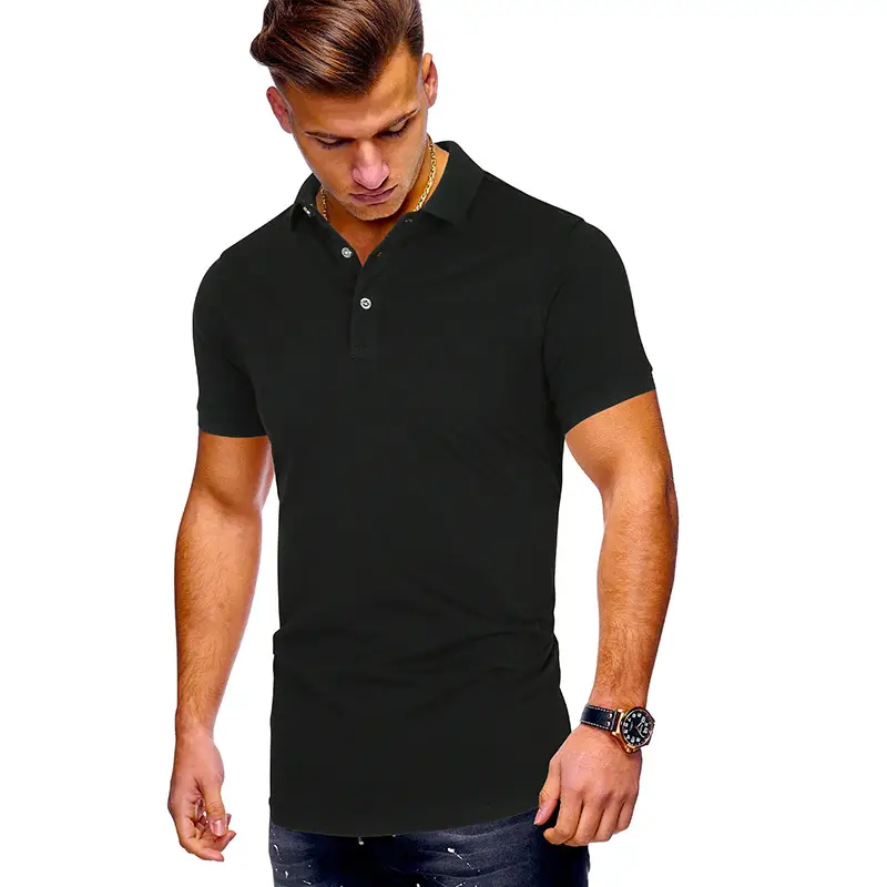 Men's 2020 Summer Polo Shirt Solid Color European Size - Image 7