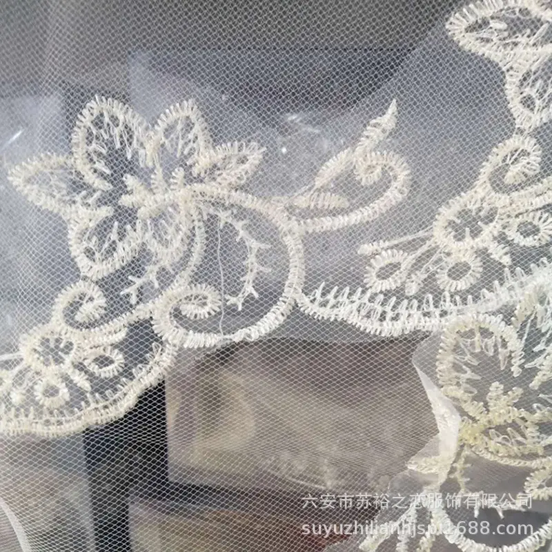 Lace Lace Veil for Weddings Single Layer 3m - Image 5