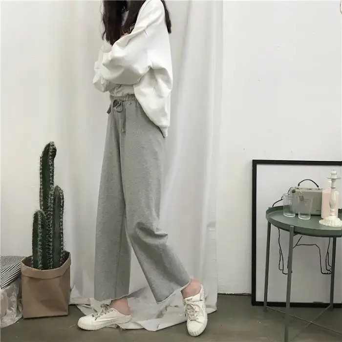 2022 Korean Casual Pants Loose Slim Elastic Waist Women - Image 6