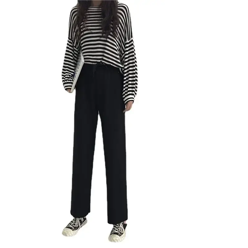 2022 Korean Casual Pants Loose Slim Elastic Waist Women - Image 7
