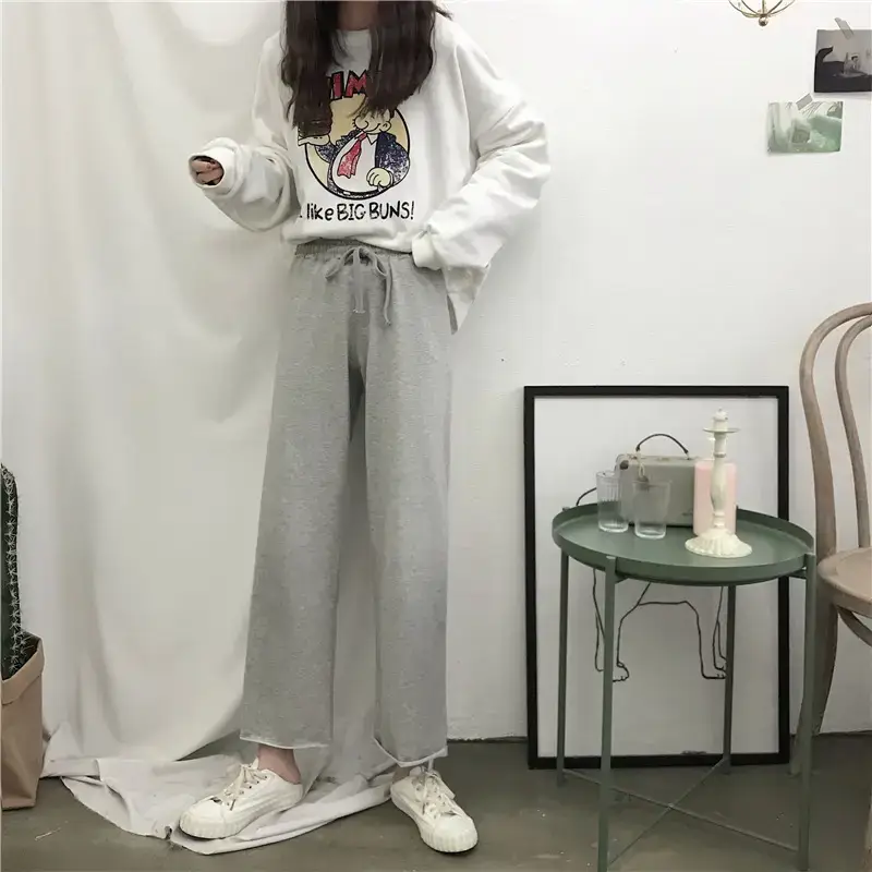 2022 Korean Casual Pants Loose Slim Elastic Waist Women — feature 16