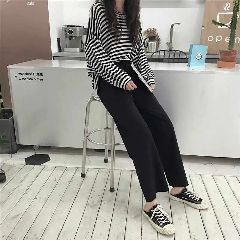 2022 Korean Casual Pants Loose Slim Elastic Waist Women — feature 20