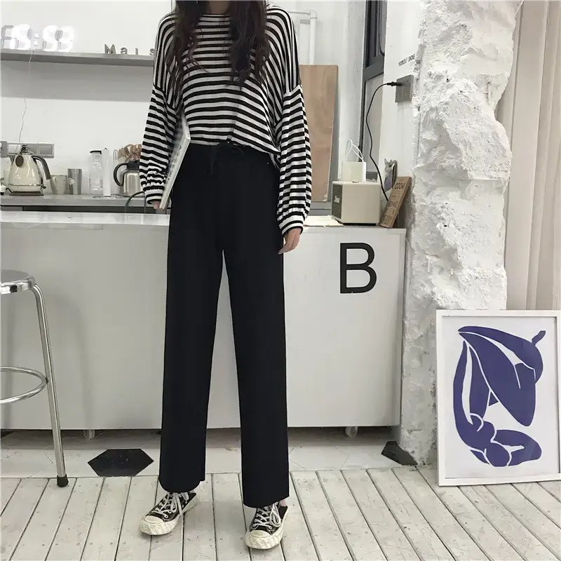 2022 Korean Casual Pants Loose Slim Elastic Waist Women — feature 21