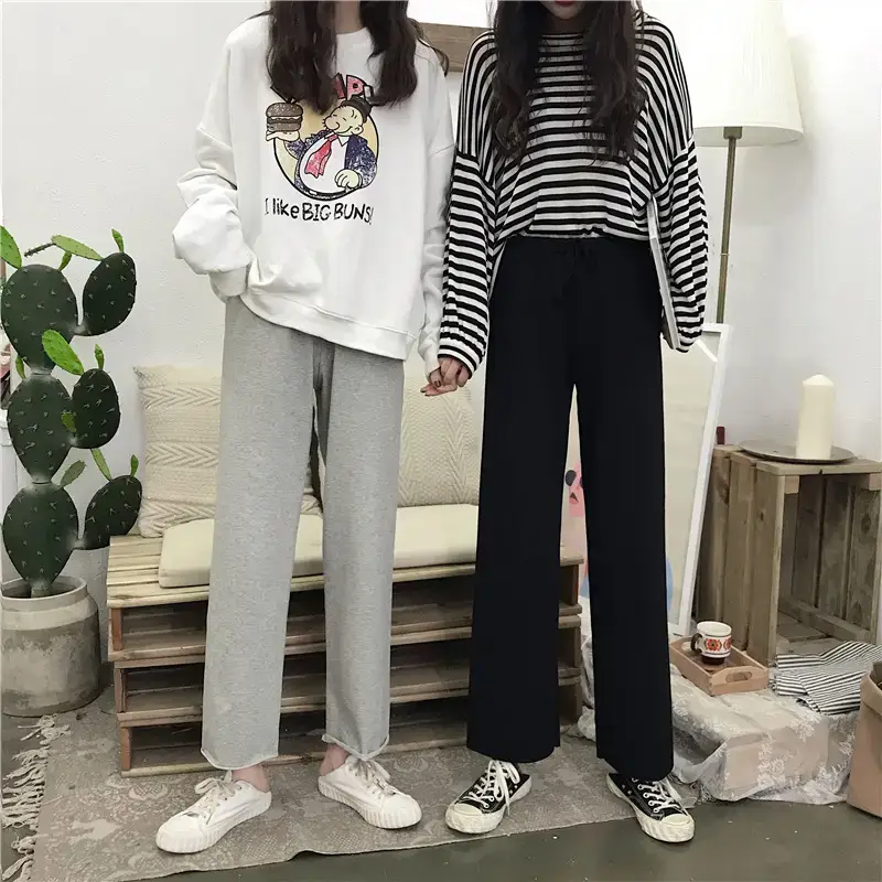 2022 Korean Casual Pants Loose Slim Elastic Waist Women — feature 5