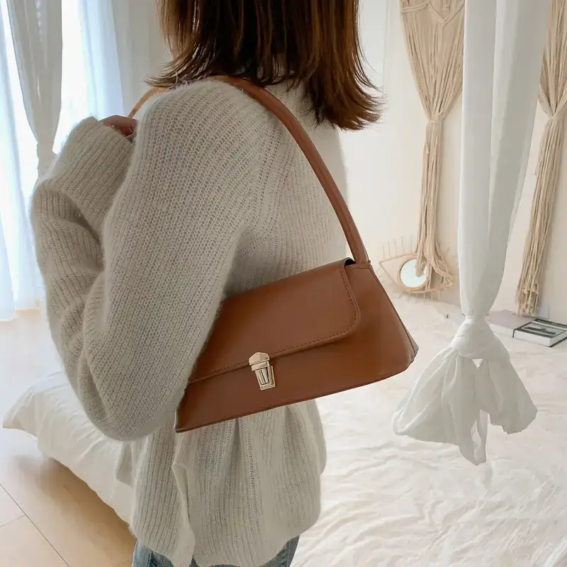 Women French Shoulder Bag Brown 2026 New - Image 3