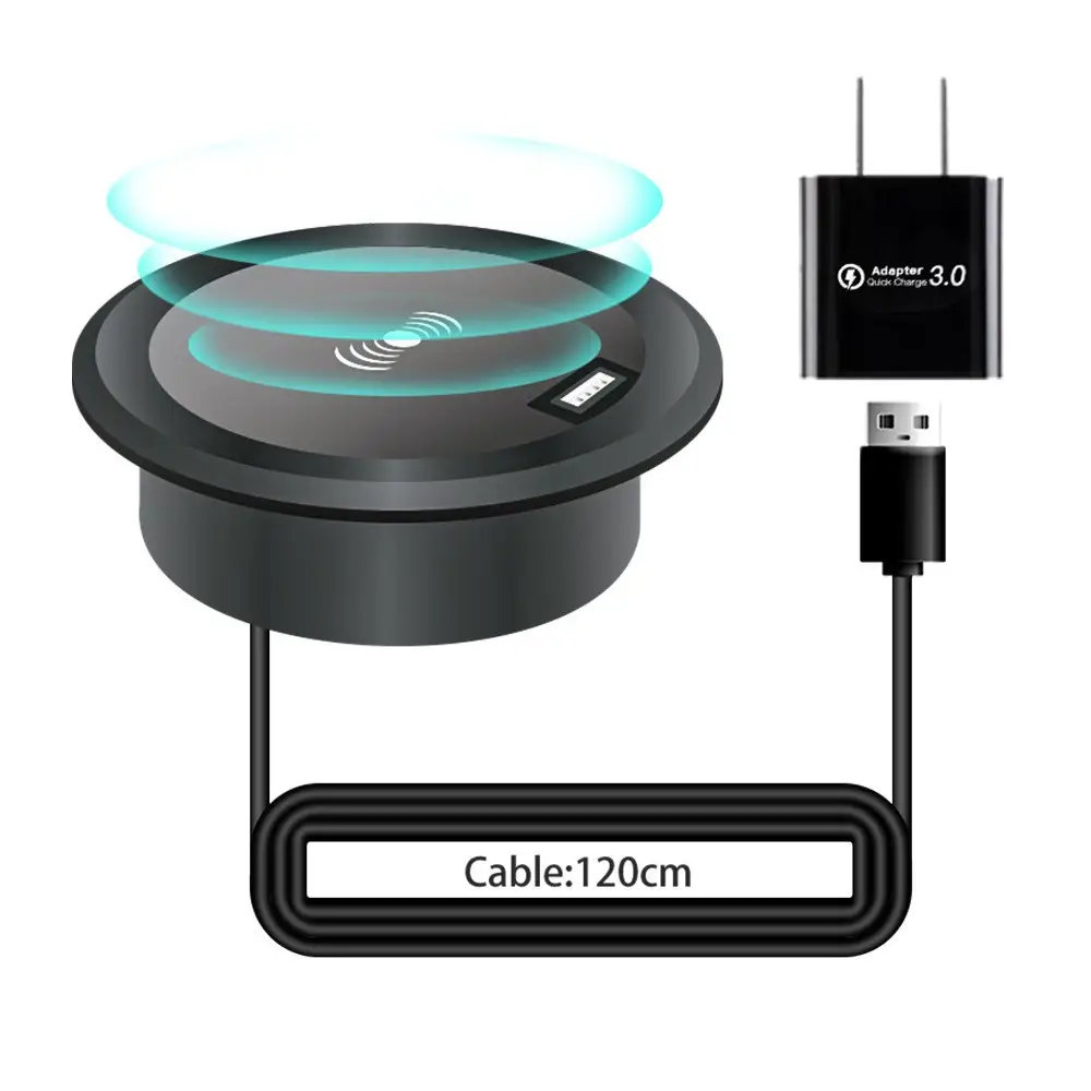 Two-In-One Charger for Office Desk & Mobile Phone 15W Wireless Fast Charge