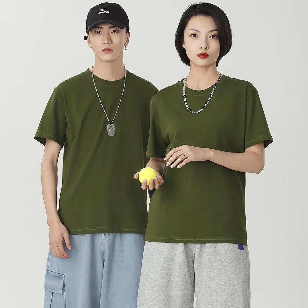 Black Cotton T-Shirt with Embroidered Logo for Men & Women - Image 7