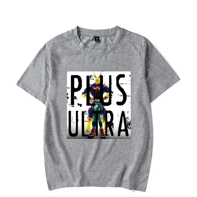 Men's Harajuku Style PrinTed T-Shirt Grey - Image 3