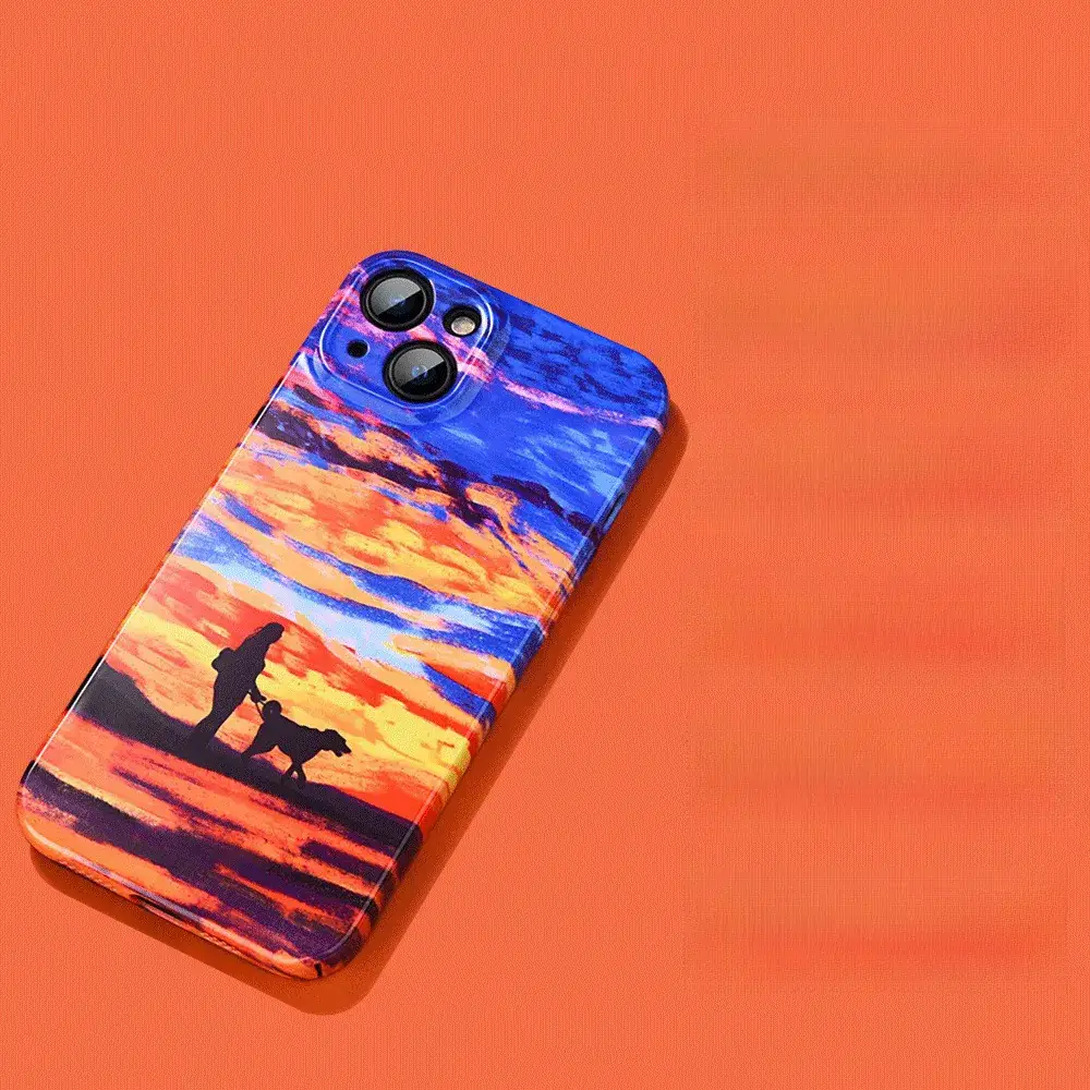 Custom Mobile Phone Case for Apple Magnetic Feather Yarn Glass - Image 6