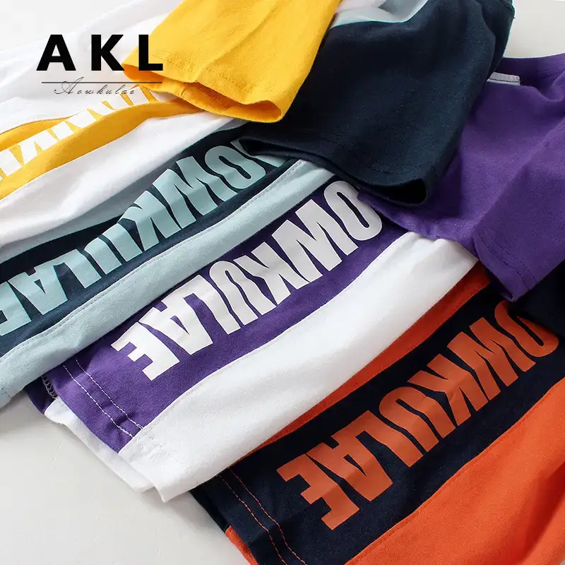 2023 Kids Cotton T-Strap T-Shirts 5 Colors - Image 5