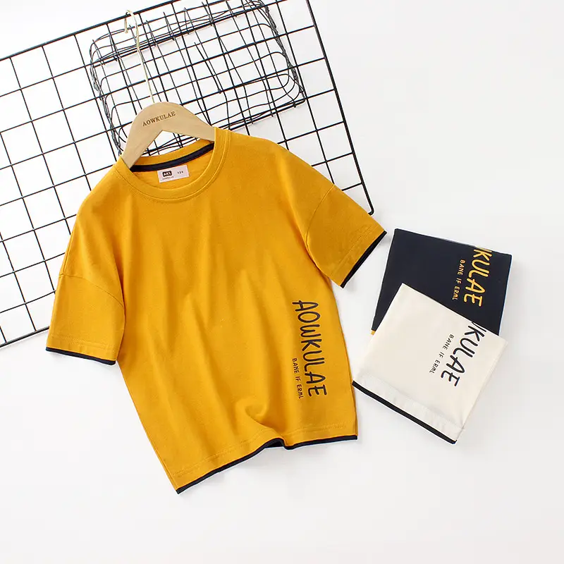 Kids Printed Cotton T-Shirt Light Blue Long Sleeve - Image 9