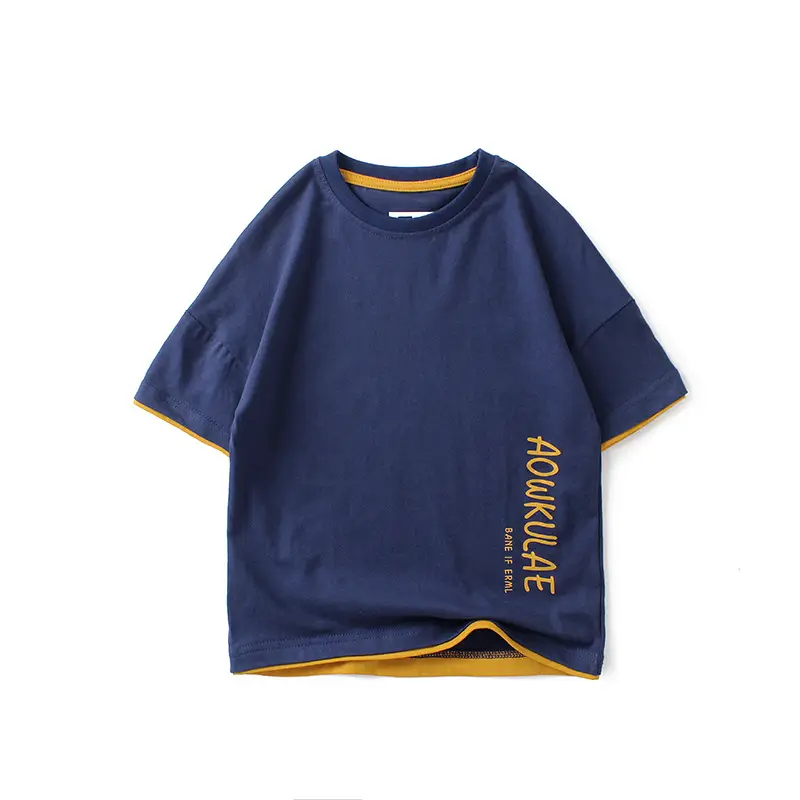 Kids Printed Cotton T-Shirt Light Blue Long Sleeve - Image 13