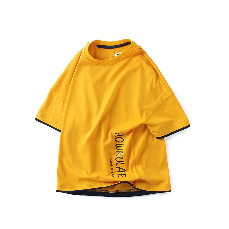 Kids Printed Cotton T-Shirt Light Blue Long Sleeve - Image 7