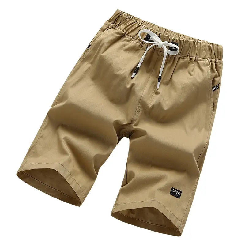 Men Cotton Shorts Beige Plus Size Breathable - Image 2