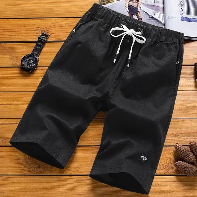Men Cotton Shorts Beige Plus Size Breathable - Image 3