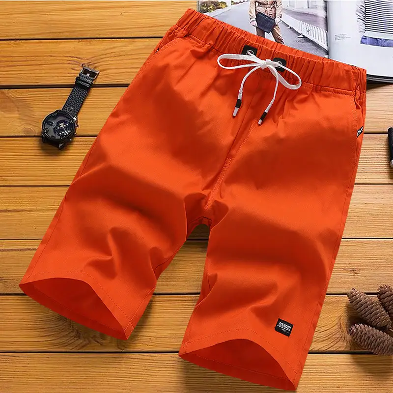 Men Cotton Shorts Beige Plus Size Breathable - Image 4