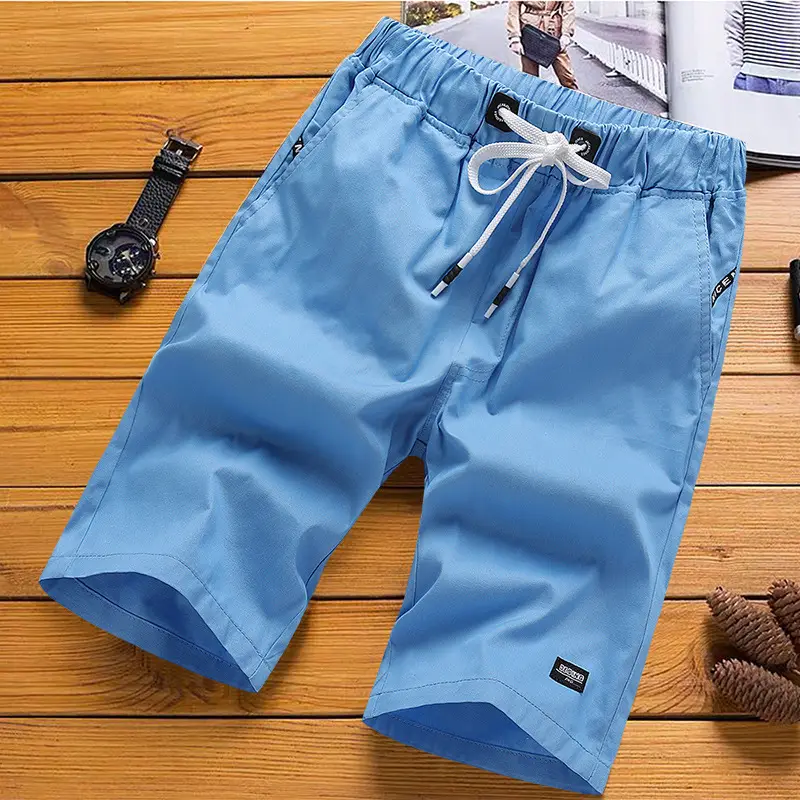 Men Cotton Shorts Beige Plus Size Breathable - Image 5