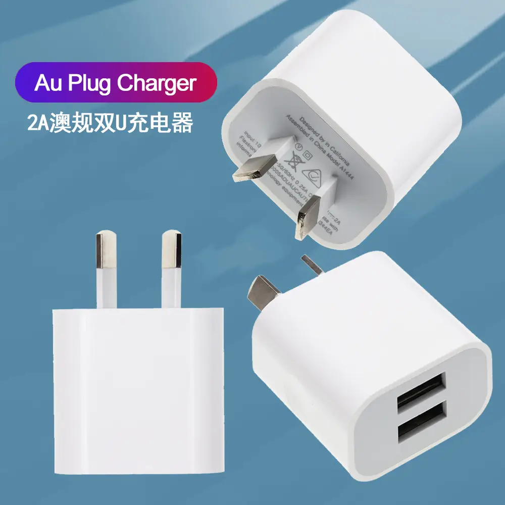 2A Australian Wall Charger with 2 USB Ports - Image 2