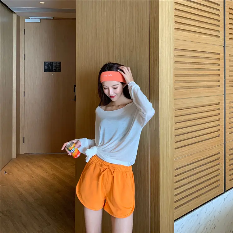 Orange Spot Super Hot cec Shorts Women Loose Ins Wide Leg Sports — feature 24