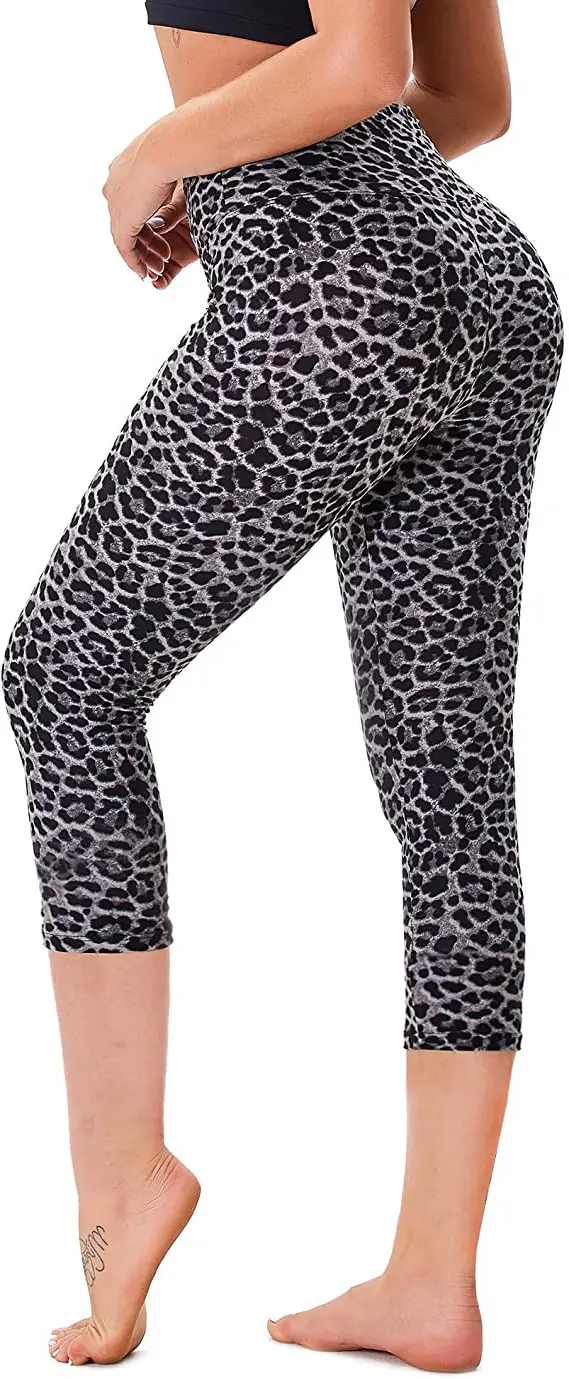 Women Printed High Waist Belly Lifting Yoga Pants - Image 7