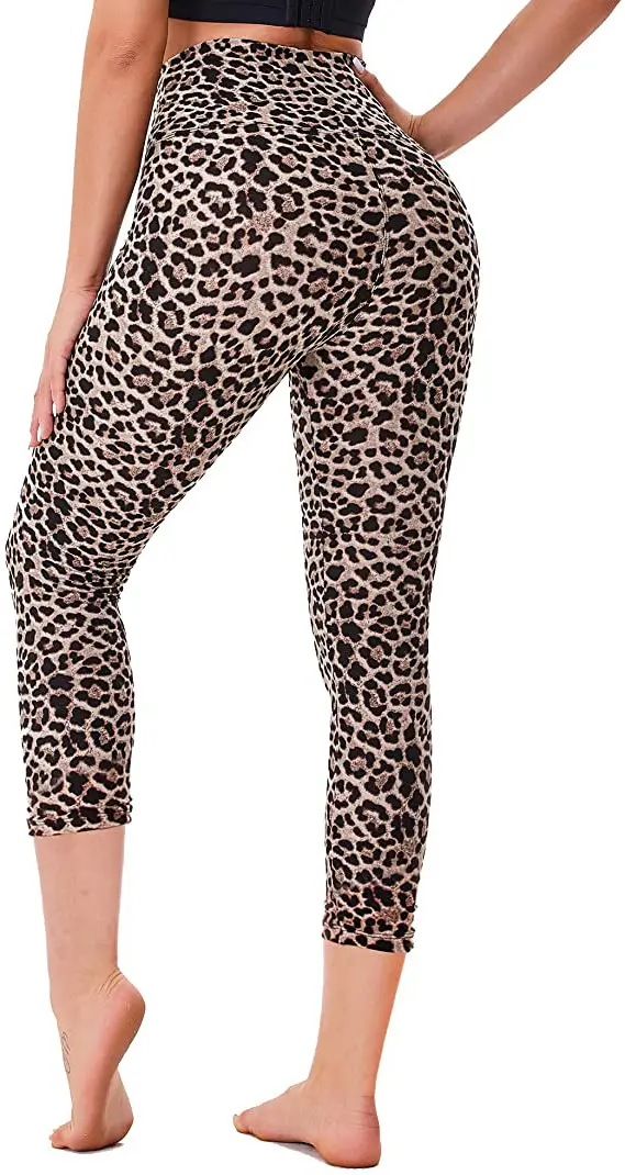 Women Printed High Waist Belly Lifting Yoga Pants - Image 8