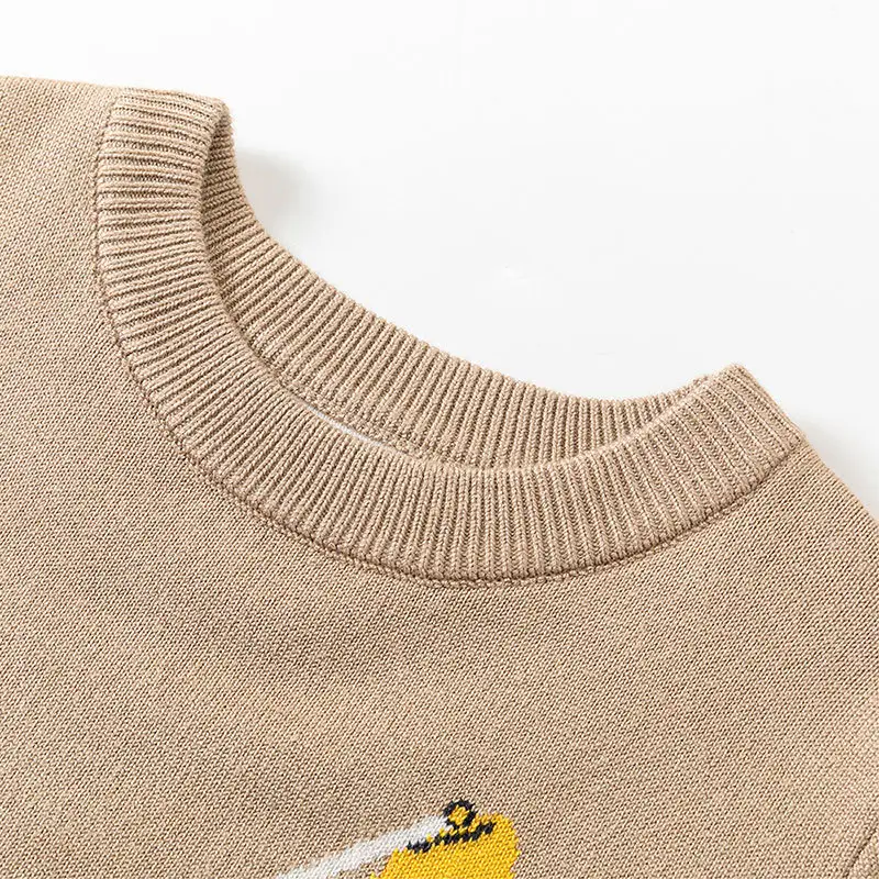 New Arrival Cartoon Kids Sweater Set Beige Blue Red - Image 5