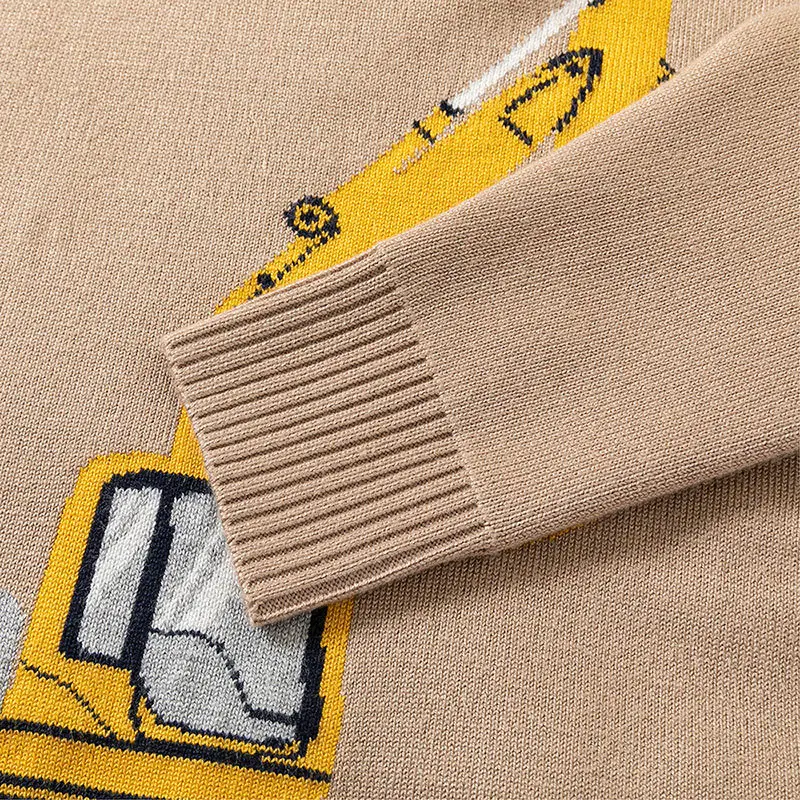 New Arrival Cartoon Kids Sweater Set Beige Blue Red - Image 6