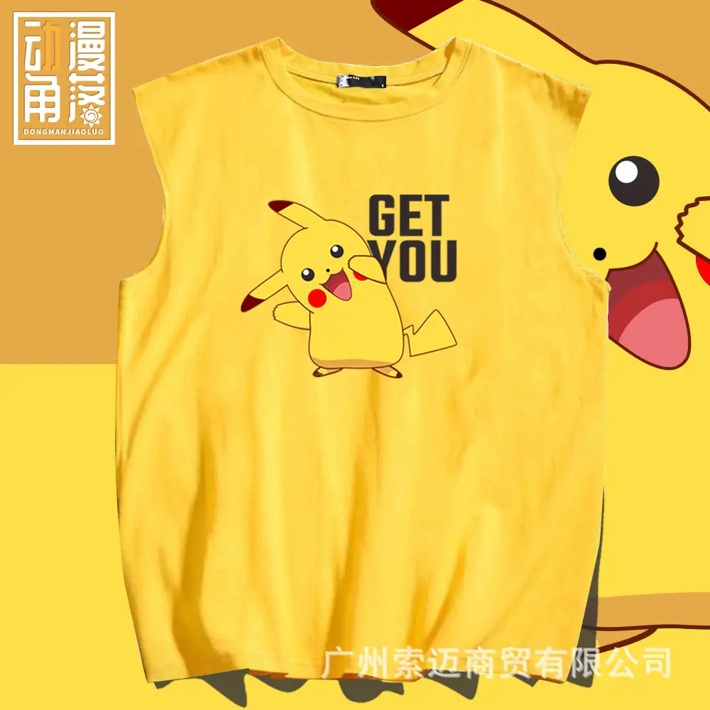 Pikachu Cotton Sleeveless Vest for Kids Summer - Image 9