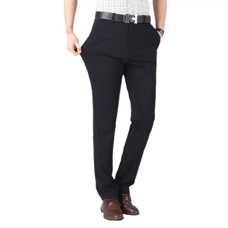 Men's Slim Fit Stretch Pants Black Spring Summer - Image 10