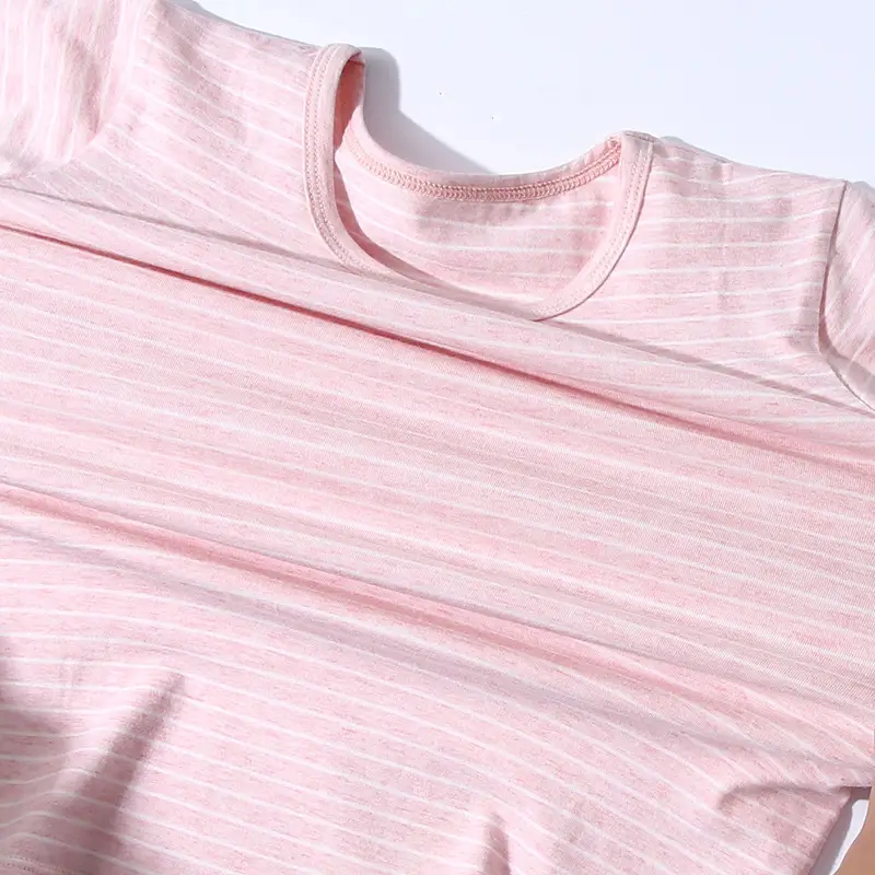 Lilac Striped Baby Pajama Set for Boys Girls