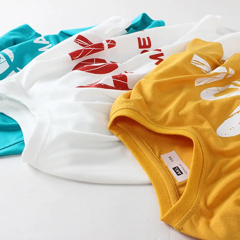 Kids Korean T-Strips Cotton Loose Tops Set of 3 - Image 5