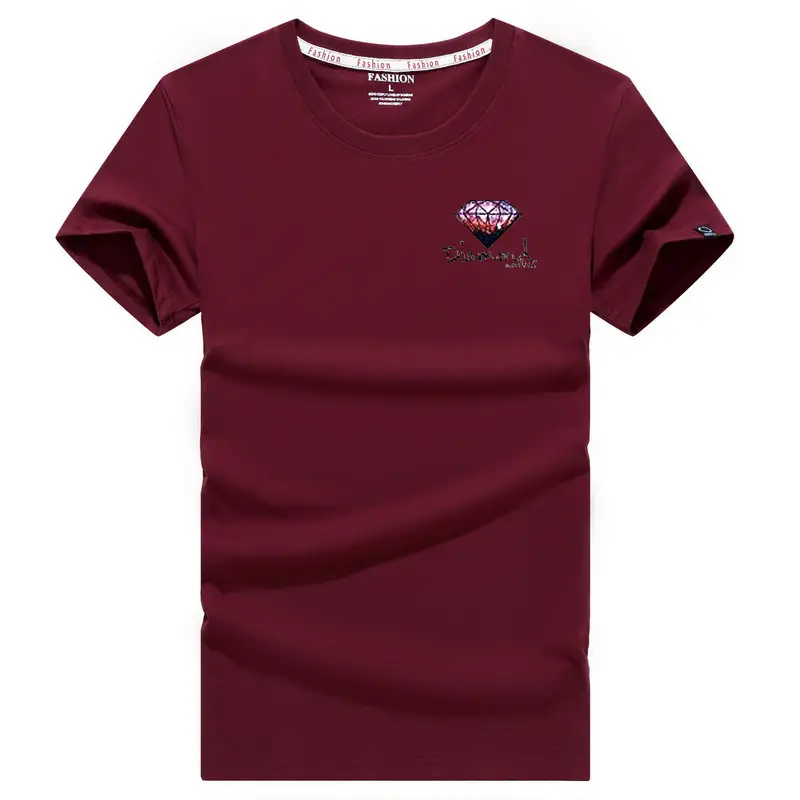 Men Grey Embroidered T-Shirt Large - Image 11
