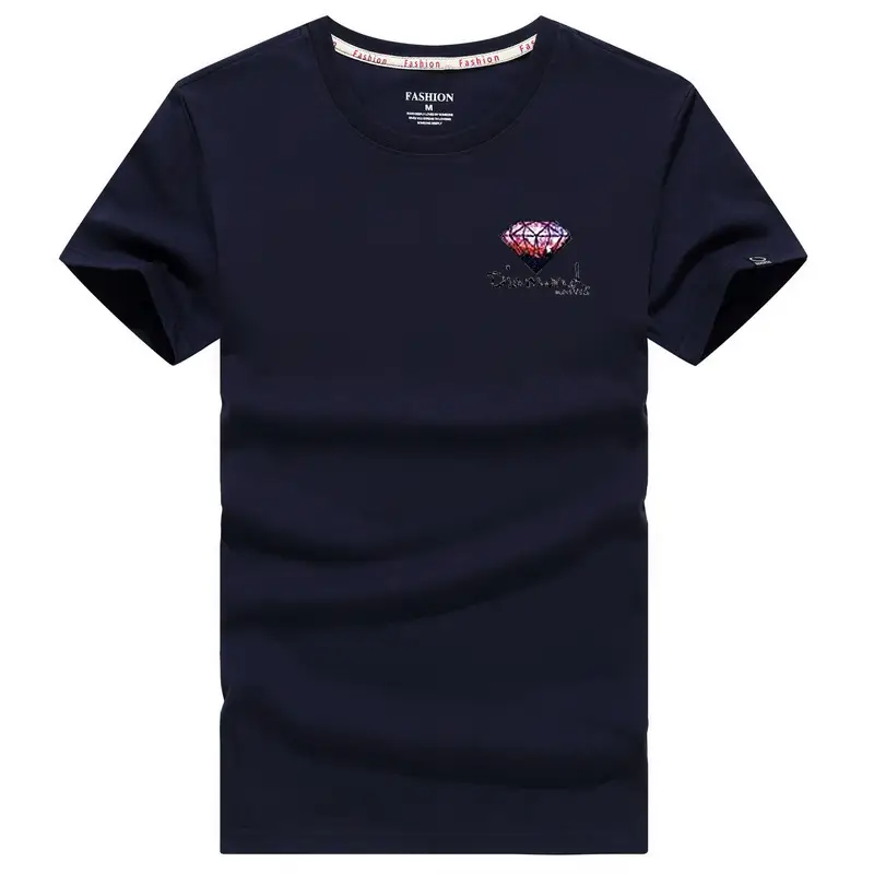 Men Grey Embroidered T-Shirt Large - Image 12