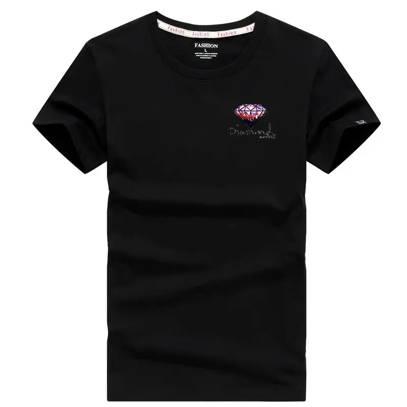 Men Grey Embroidered T-Shirt Large - Image 13