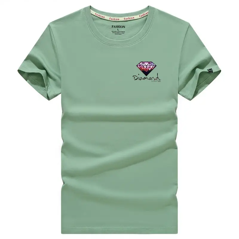 Men Grey Embroidered T-Shirt Large - Image 8
