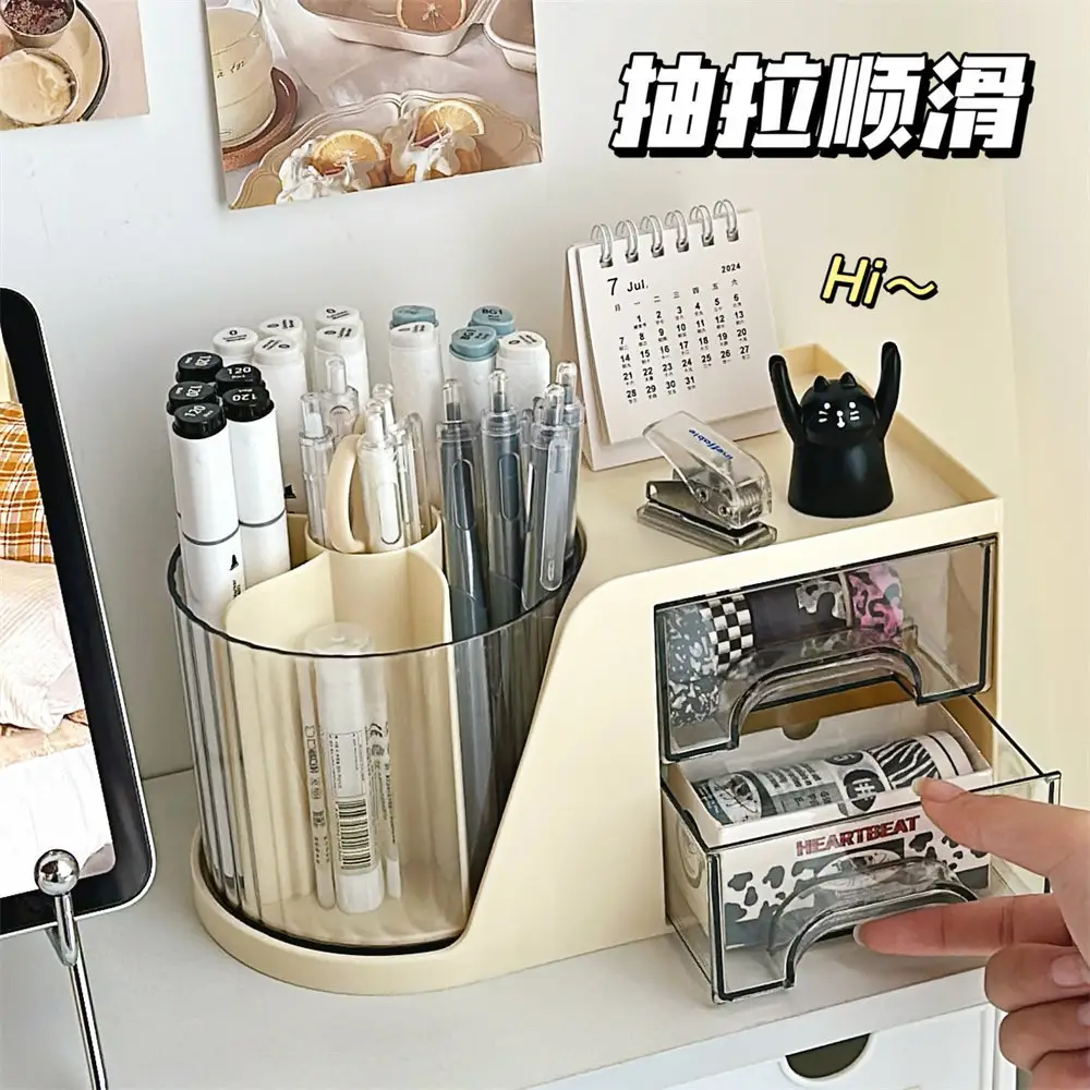 Multifunctional Rotary Cosmetic Brush Storage Cylinder Storage Rack — feature 7