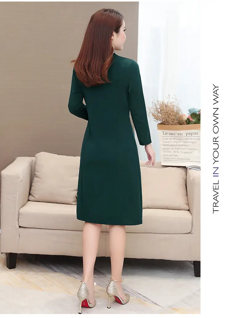 Elegant Maroon Floral Belted Dress for Women — feature 10